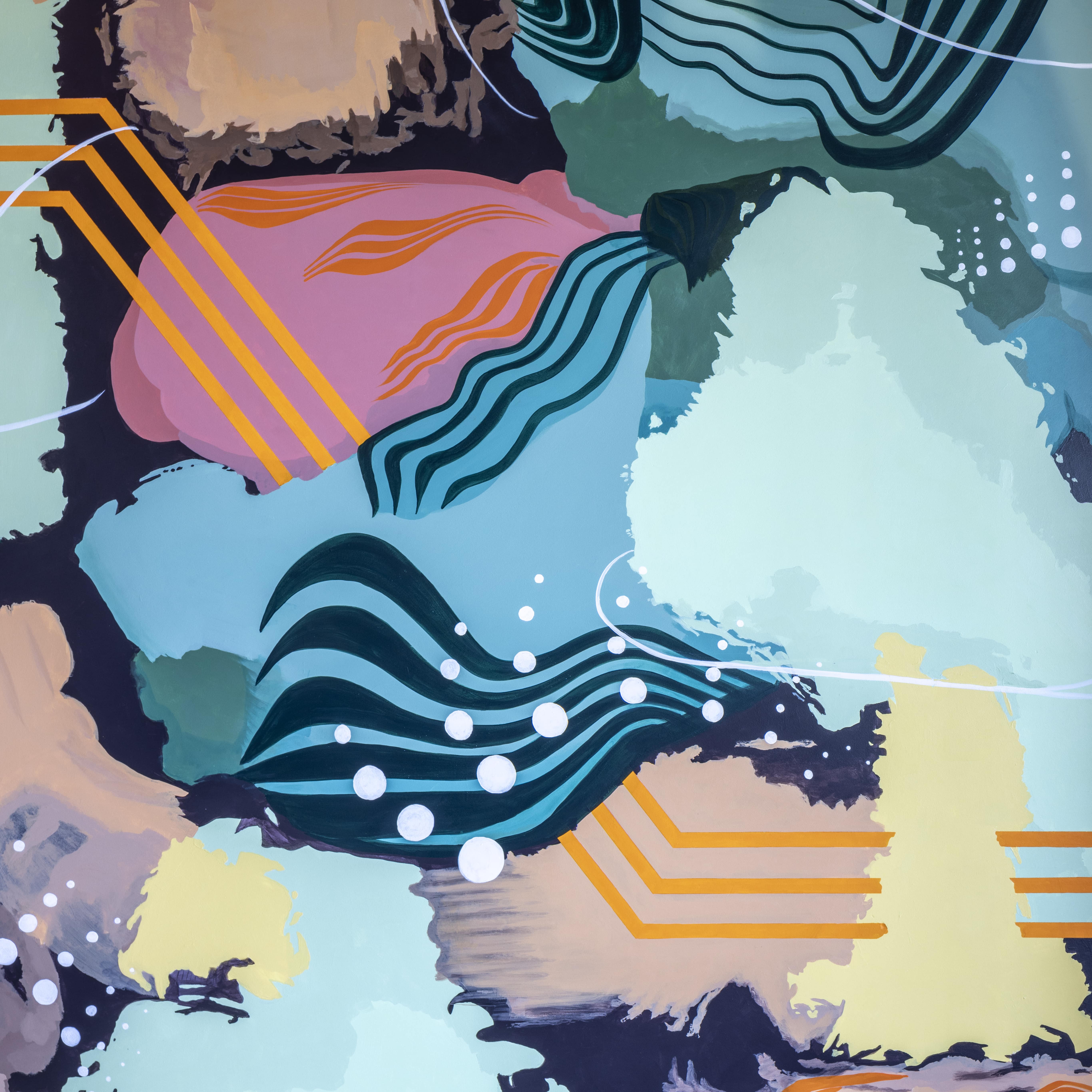 Abstract art mural