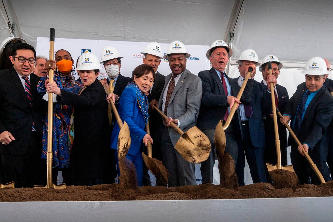 Aggie Square partners at the groundbreaking