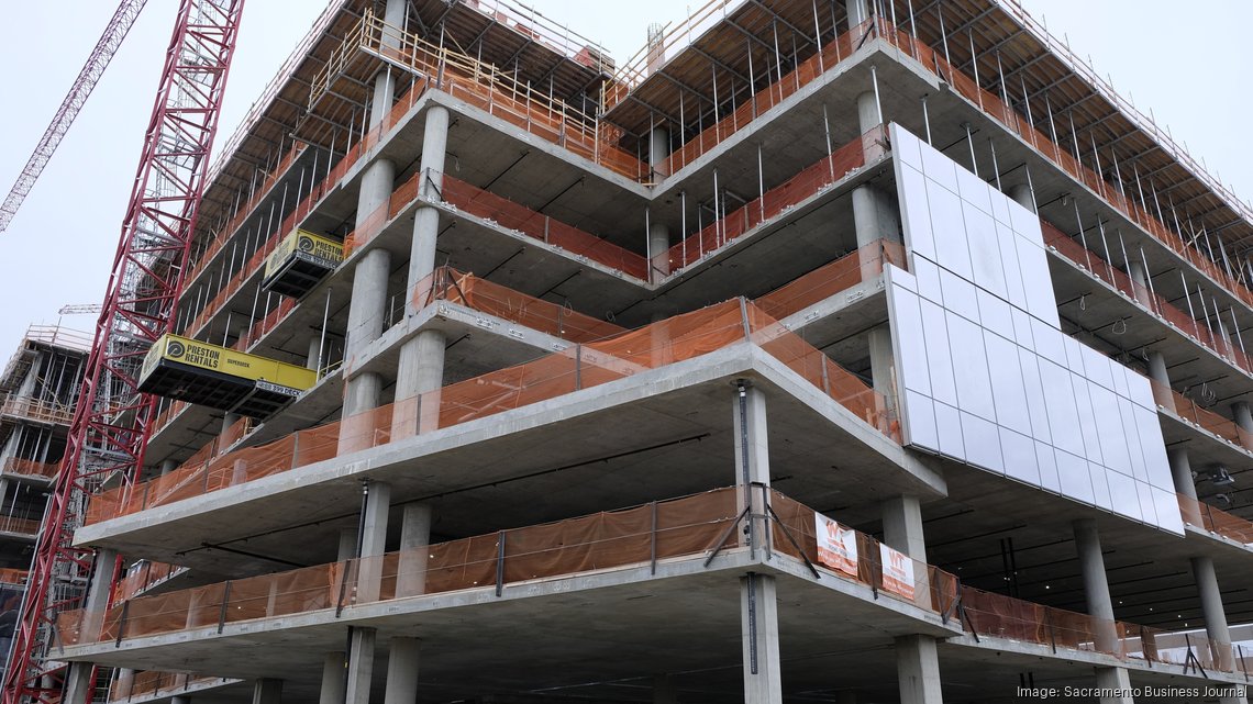 Structural framing of an Aggie Square building