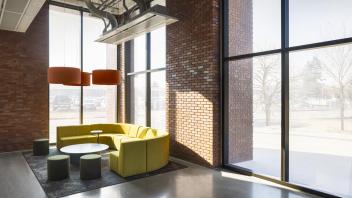 A nook with couches and tables