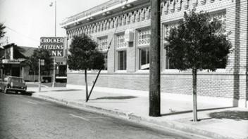 Black and white photo of Crocker Citizens Bank