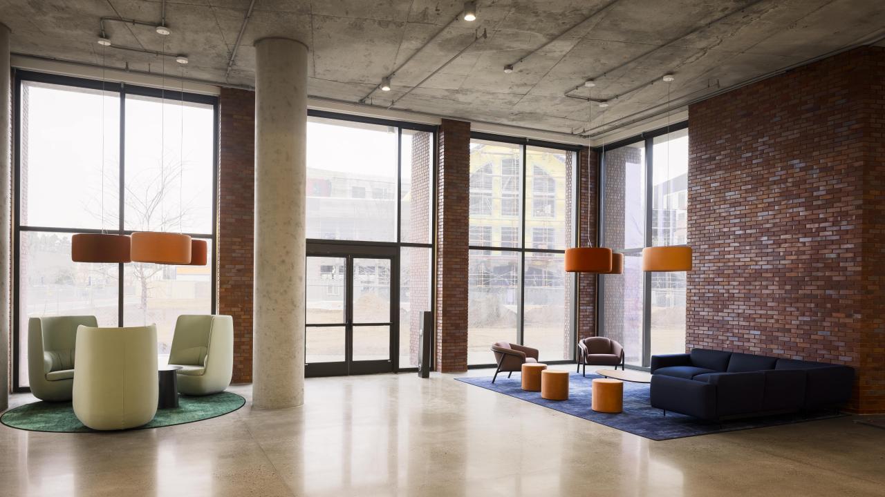 Open space with tables and chairs
