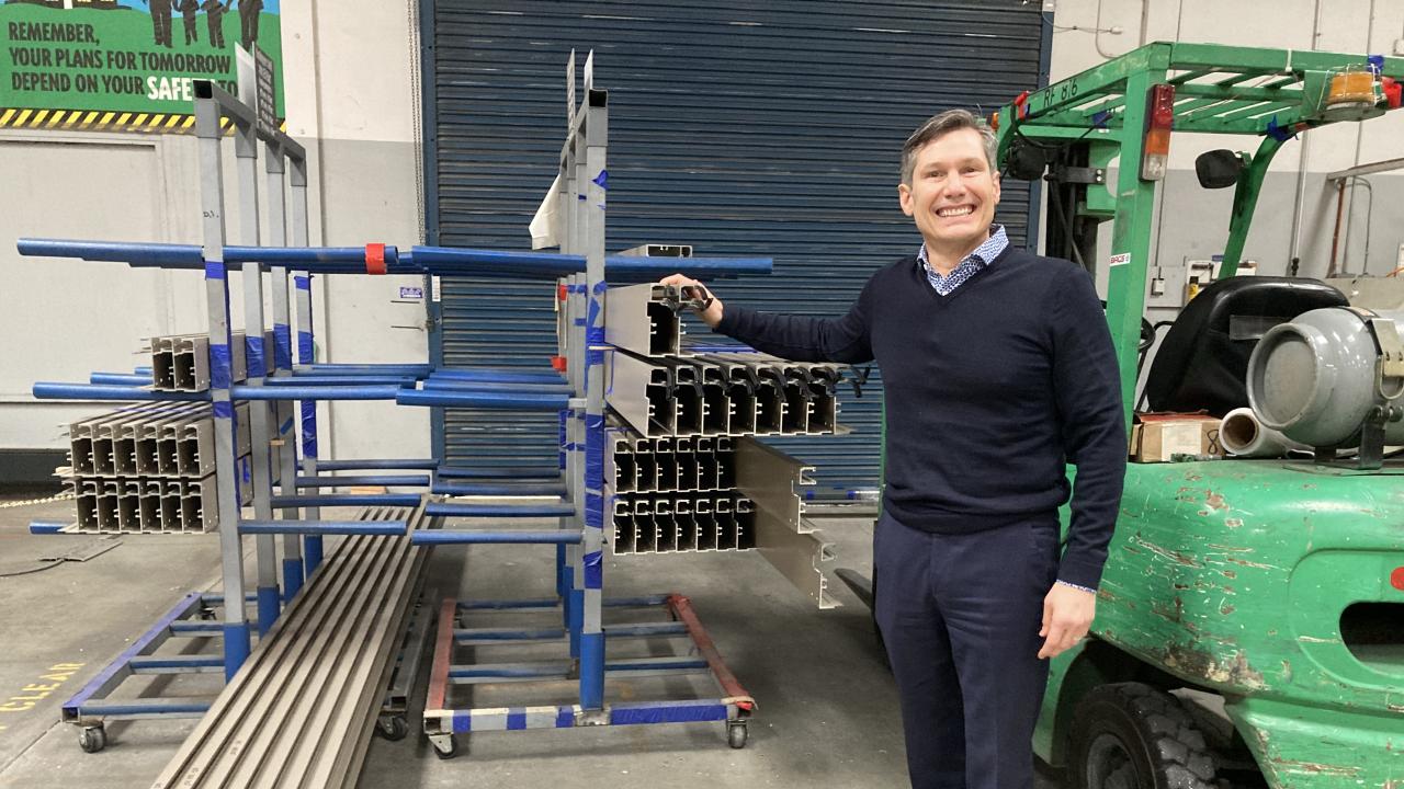 Chris Bagatelos on the BAGS production floor