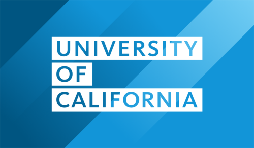 University of California logo on blue background