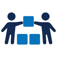 icon of figures building a structure with blocks