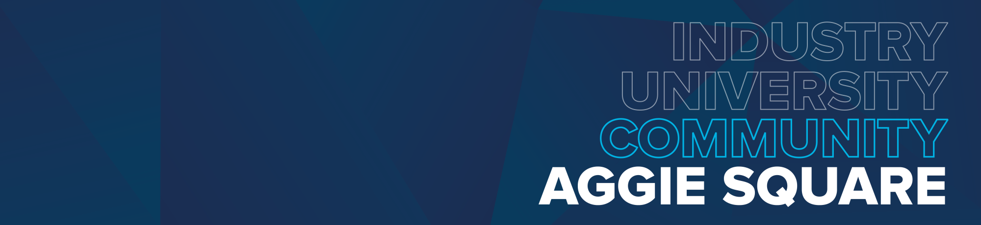 Graphic that highlights the words Community Aggie Square
