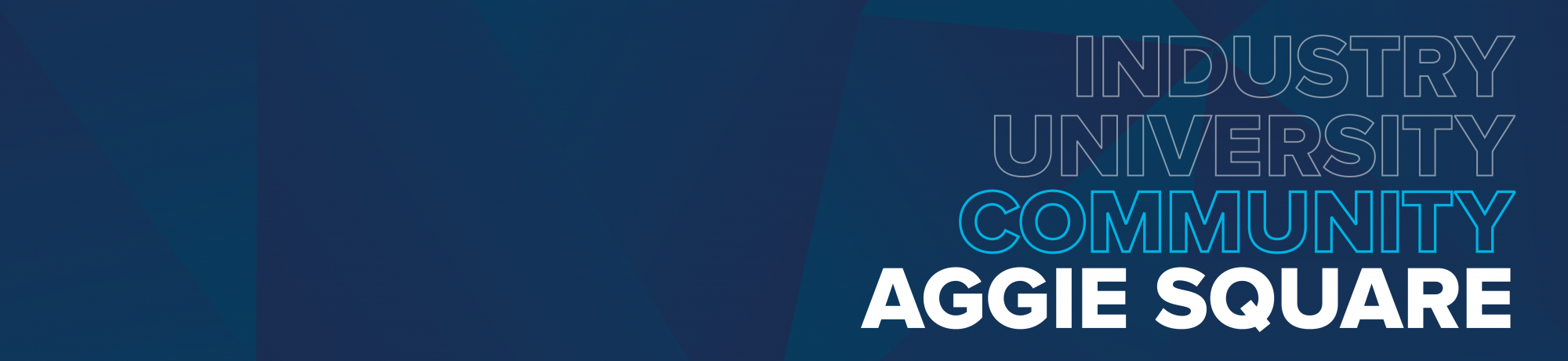 Graphic that highlights the words Community Aggie Square