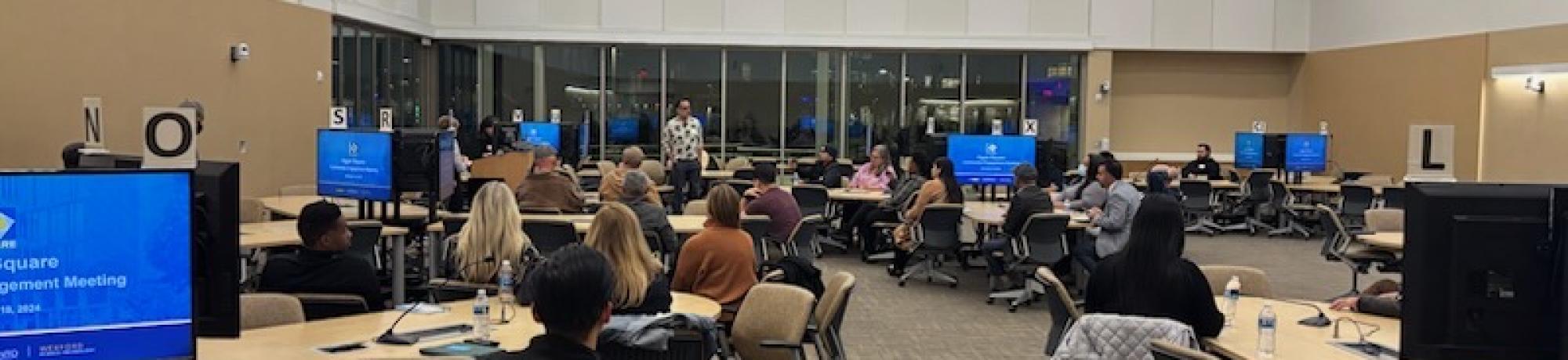 A gathering of people for a meeting